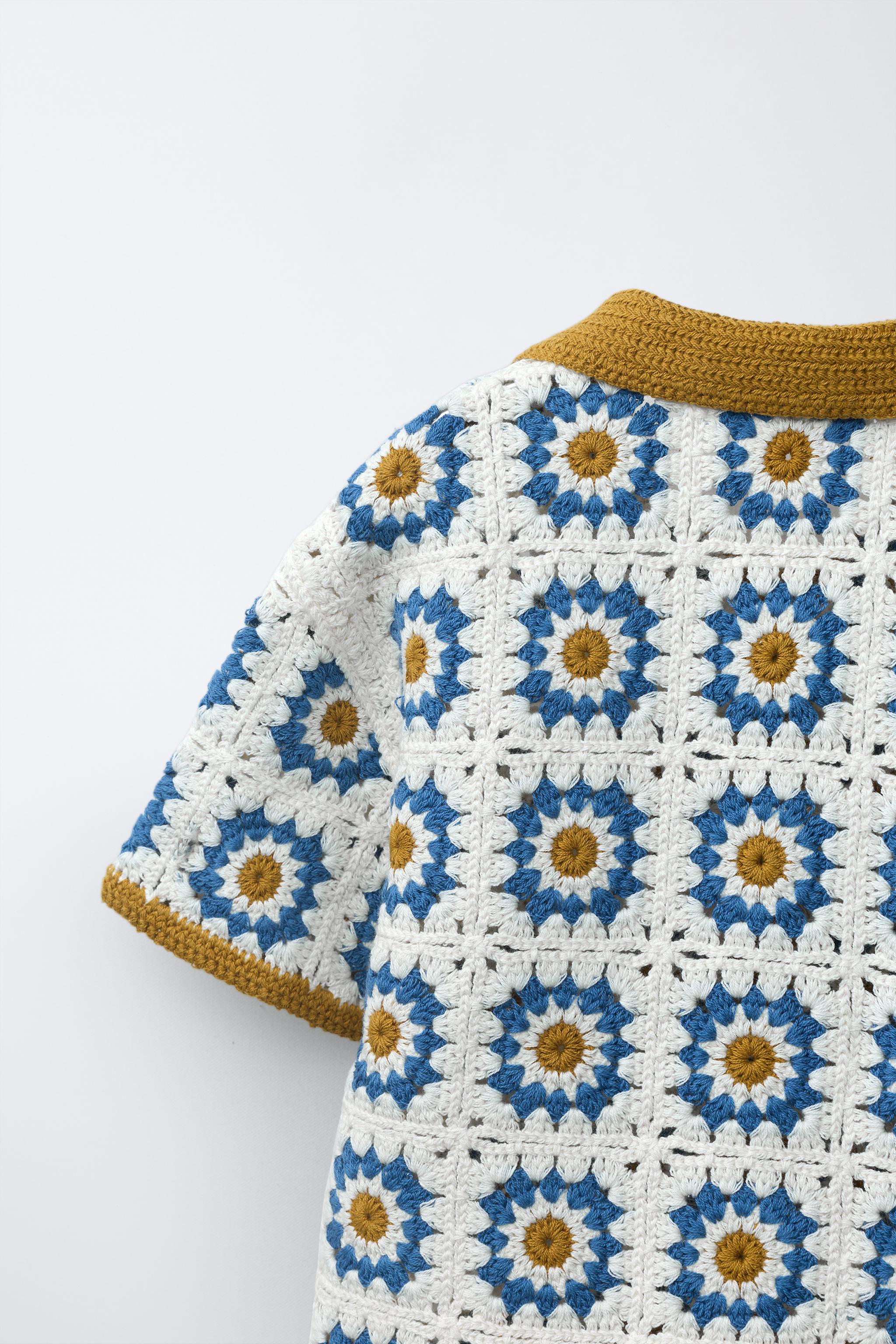 CROCHET SUN KNIT SHIRT